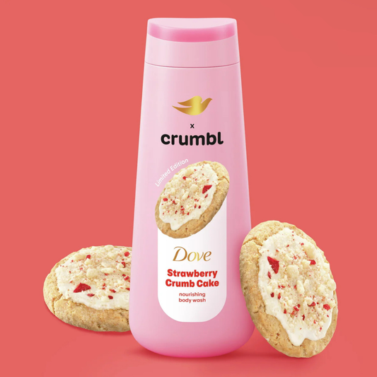 Dove x Crumbl Gel Douche Gâteau Croustillant aux Fraises