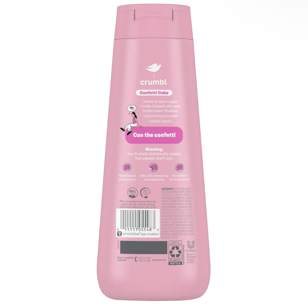 Dove x Crumbl Gel Douche Gâteau Confetti