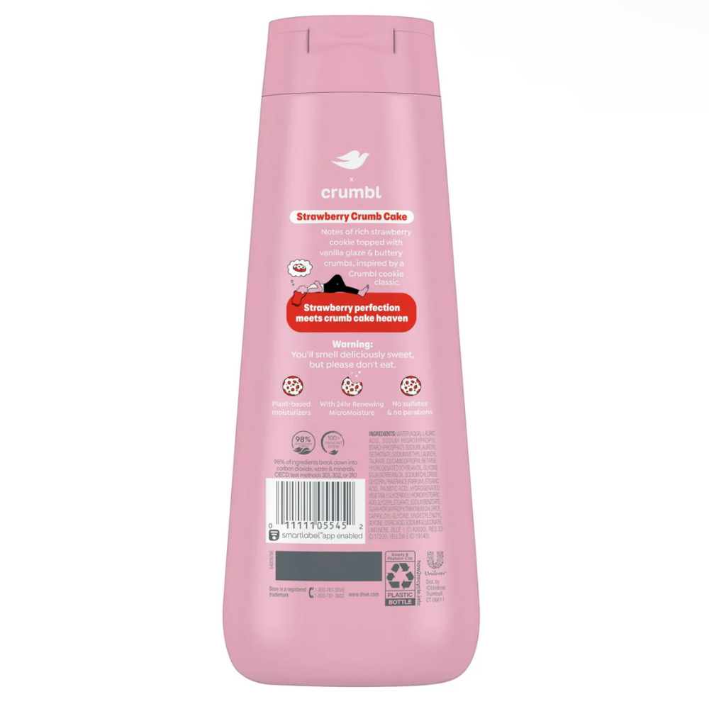 Dove x Crumbl Gel Douche Gâteau Croustillant aux Fraises