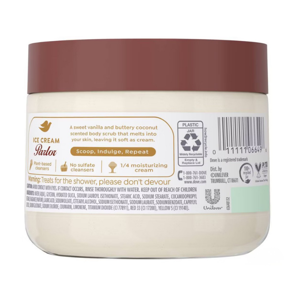 Dove ice cream coconut vanilla - gommage