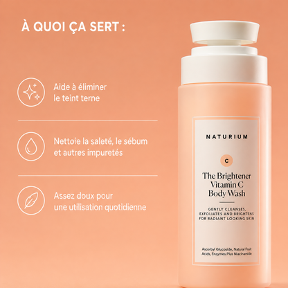 Gel Douche Éclaircissant à la Vitamine C, The Brightener – Naturium
