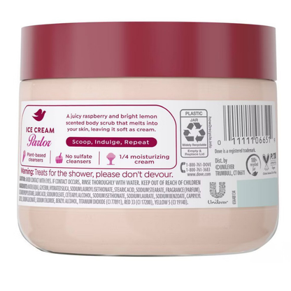 Dove ice cream, raspberry sorbet -  gommage