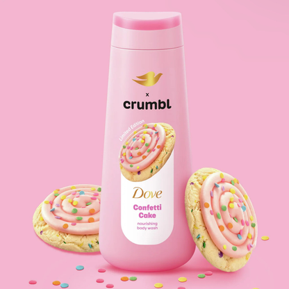 Dove x Crumbl Gel Douche Gâteau Confetti