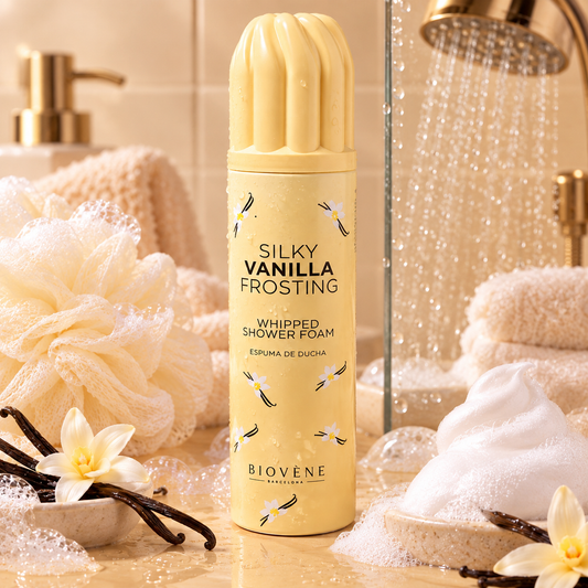 Mousse de douche fouettée à la vanille soyeuse - BIOVÈNE